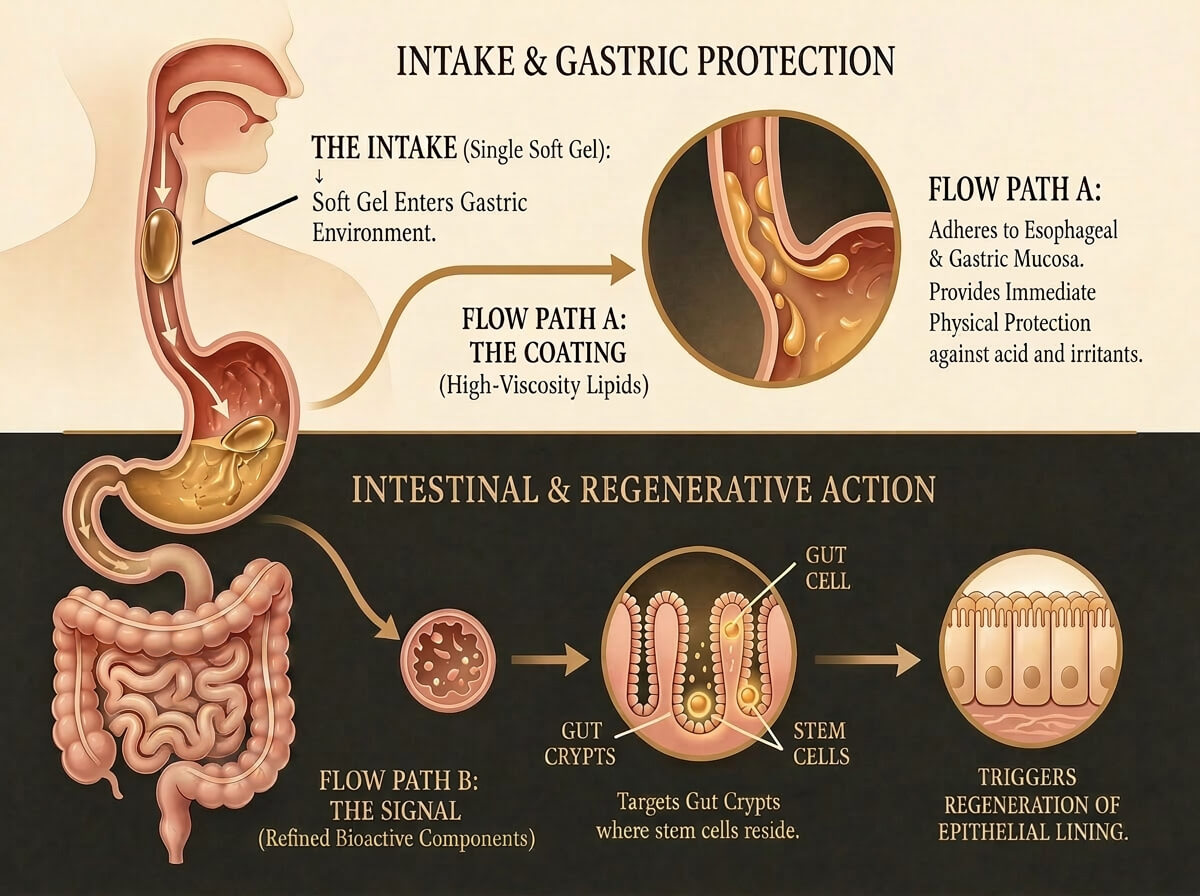 How GF-1R protects and rebuilds the gut lining